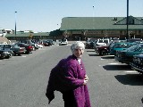 Ruth Bennett McDougal Dorrough; Trips Day Albany NYSHSA Legislative day Ruth with backpack Syracuse Train Station